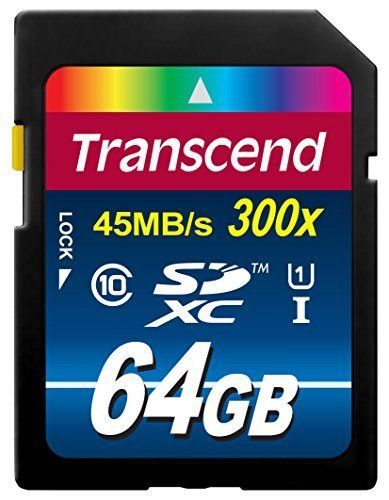 Transcend Premium SDXC 64GB, Class 10, UHS-I 300x TS64GSDU1