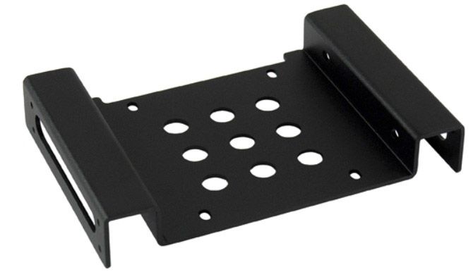 LC-Power Festplatten Einbaurahmen LC-ADA-525-2535A Aluminium für 5,25" Einbauschacht 1 x 3,5" oder 2,5" HDD/SSD
