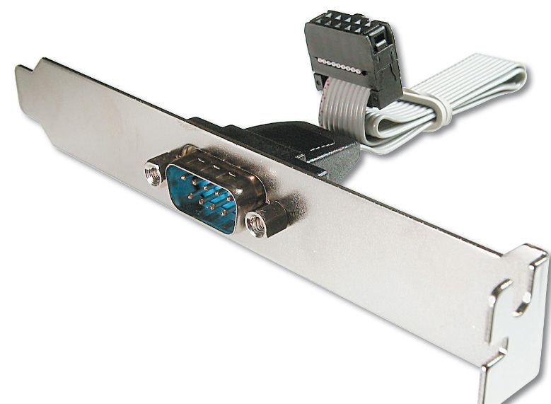 Assmann Slotblech seriell 9-polig, 0,25 Meter für internen seriellen Anschluß auf dem Mainboard
