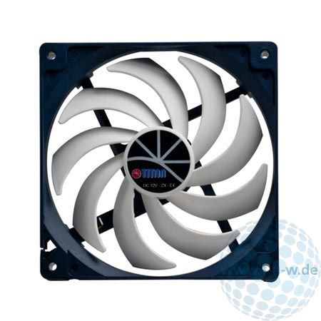 Titan Lüfter 120 x 120 x 25 mm, TFD-12025SL12Z/KU Flüssigkeits-Gleitlager, 3-poliger Mainboardanschluß
