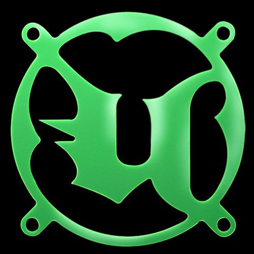 Sharkoon Fluoreszierende Lüftergitter grün "Game", 80 mm