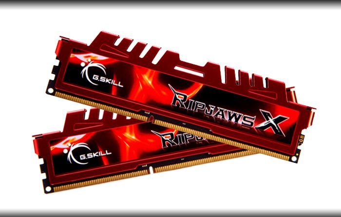 8 GB Kit DDR3, 1600 MHz, G.Skill RipJawsX 2 x 4 GB, CL 9-9-9-24, XMP