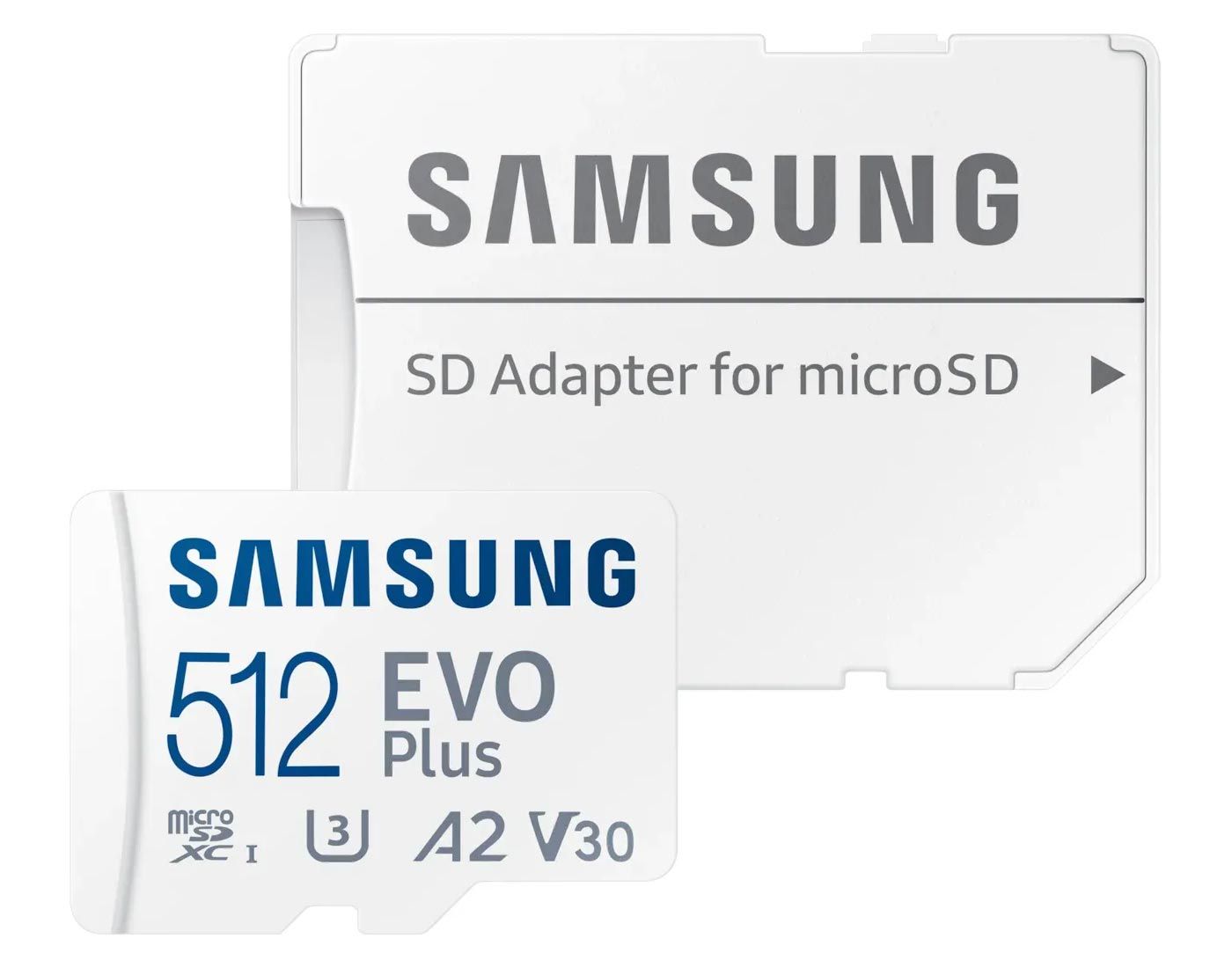 Samsung EVO Plus 2024 microSDXC 512GB Kit, UHS-I U3, A2 Class 10, Lesen: 160MB/s