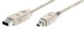 Firewire-Kabel IEEE1394, 1,8 m, 6poliger St. - 4poliger St.