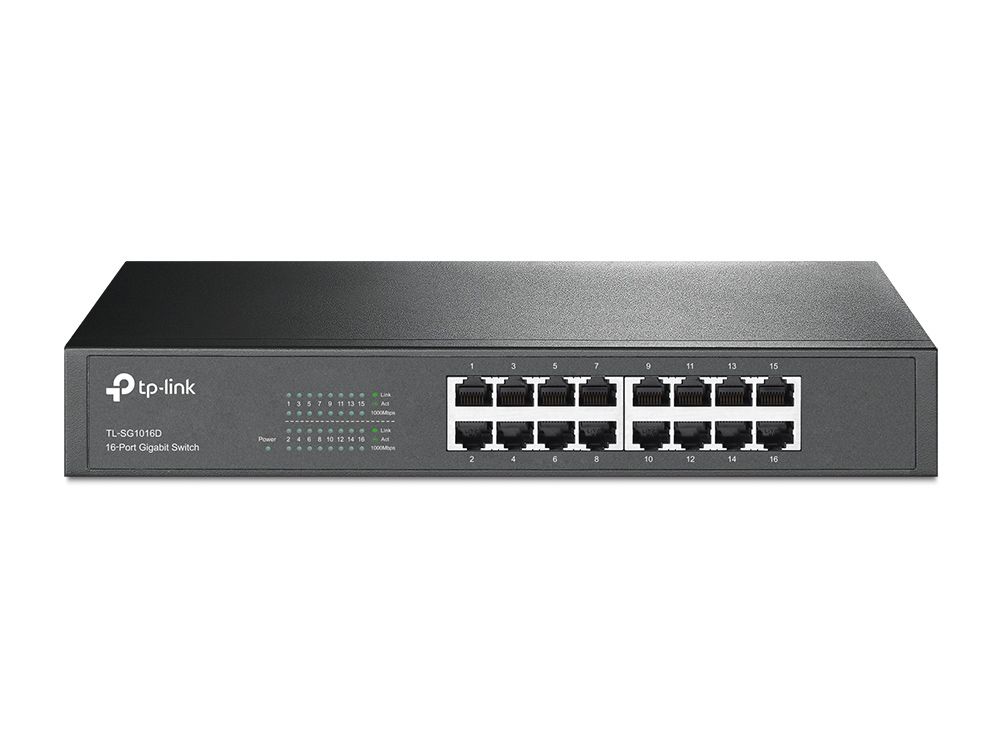 TP-Link 16-Port-Gigabit-Desktop-Switch, TL-SG1016D 16 x 10/100/1000 MBit