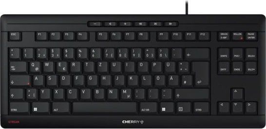 Cherry Stream Keyboard TKL, schwarz, USB, DE (JK-8600DE-2) kompakte Version ohne Nummernblock